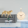 thumbnail image 2 of Figura de guepardo,Figura de guepardo dorado,adorno de escritorio moderno,Reloj de pared,Reloj de pared decorativo para sala de estar,silencioso,Reloj de pared de madera con decoración moderna, 2 of 8
