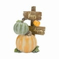 thumbnail image 2 of Melrose 12.75" Stacked Pumpkin "Happy Thanksgiving" Tabletop Decoration, 2 of 2