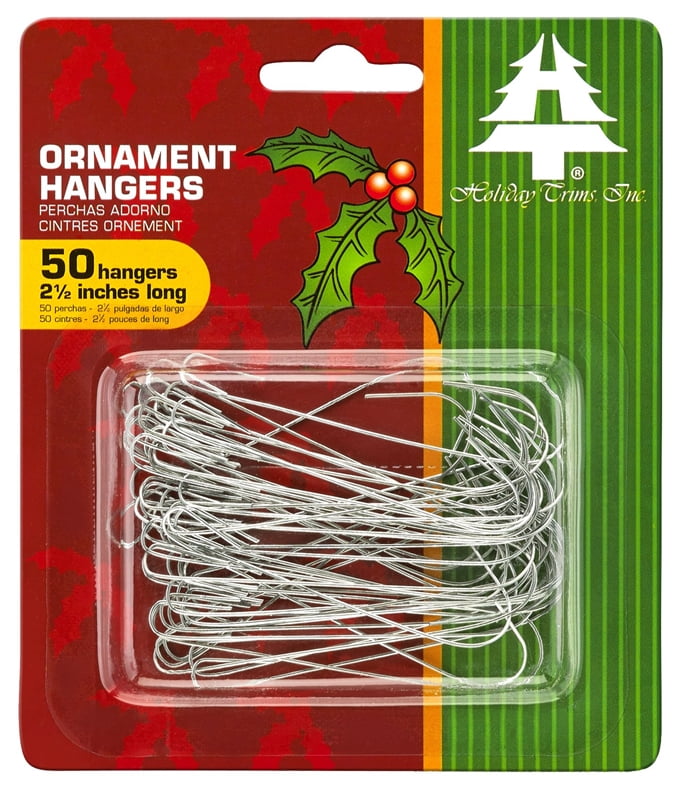 2.5 Inches 50 Pack Darice Ornament Hangers Silver