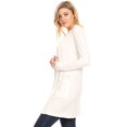 thumbnail image 3 of Women's Casual Open Front Basic Long Sleeves Side Pockets Solid Cardigan, 3 of 4