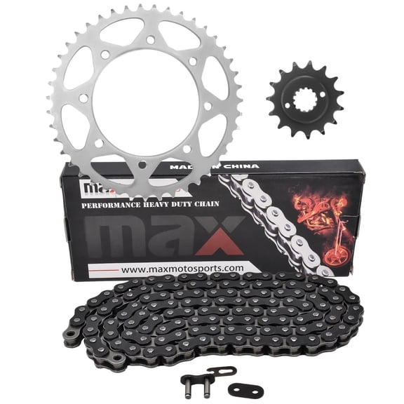 Max Motosports Black Drive Chain & Sprockets Kit for Kawasaki KL650 KLR650 1990-2025