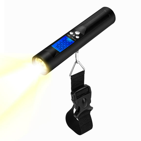 JELLOO Digital Luggage Scale with Built-in Flashlight Portable Suitcase Weight Scale for Air Travel Handheld Digital Hanging Baggage Scale with Strong Straps Up to 50kg/110lb Hand Hanging Weigher