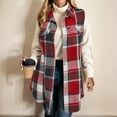 thumbnail image 2 of Zshosam Womens Plaid Vest for Women Fall Winter Sleeveless Blazer Jackets(Red,XL), 2 of 6