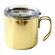 thumbnail image 2 of Taza De Café De Acero Inoxidable Con Tapa Tazas De Café Con Aislamiento De Doble Pared, Tazas De Café De 400 Ml, Perfecto Para Bebidas Calientes Y Frí Dorado Baoblaze Taza de café del acero inoxidable, 2 of 8