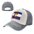 thumbnail image 7 of Men Women Colorado Flag Distressed Twill Cotton Baseball Cap Vintage Adjustable Dad Hat, 7 of 7