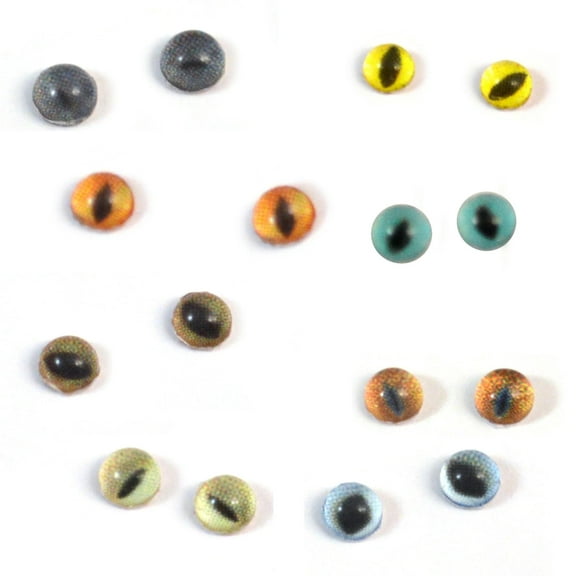 8 Pairs of 4mm Cat Glass Eyes
