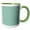 Green/White, variant on 3drose, Tessellation of Geometric Shapes Art Deco Scales Pink Green, 15oz Mug