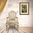 thumbnail image 3 of Paulson, Don 13x18 Gold Ornate Wood Framed with Double Matting Museum Art Print Titled - Oregon, Portland Wooden bridge over pond, 3 of 4
