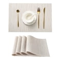 thumbnail image 1 of Set de 4 Manteles Individuales Leetaltree Beige Pálido Resistentes al Calor de PVC, 1 of 7