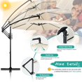 thumbnail image 5 of Sobaniilo Offset Hanging Market Outdoor Umbrella, Patio Sun Shade with Easy Tilt Adjustment, 95% UV protection and Waterproof Canopy, Cream White, 5 of 11