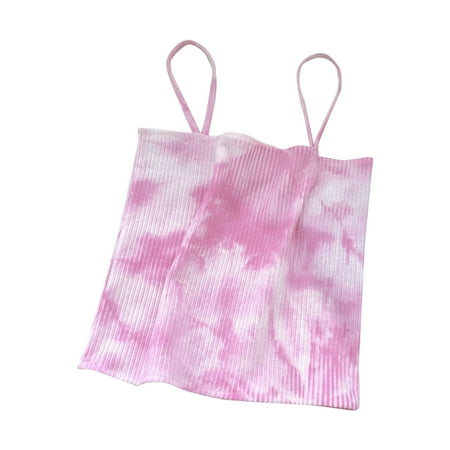 

Girls Graphic Tees Toddler Dance Tank Racerback Crop Tank Tie Dye Not Position Sleeveless Sports Dance Girls Shirts