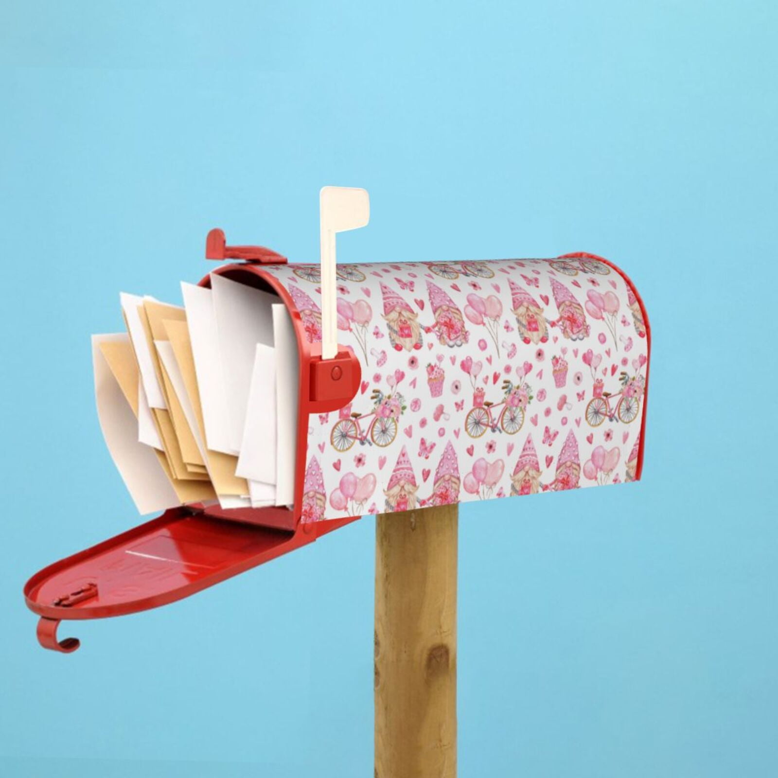 Logiee gnome couple Print Post Letter Box Wrap Decor, Mailbox Cover Suitable for Standard Mailbox and Large Size Mailbox,Outdoor Yard Decoration-21x18 in