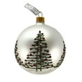 thumbnail image 3 of 4 Inch Green, White & Red Christmas Ball Ornaments with Christmas Tree Design, 3 of 8