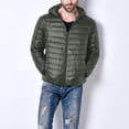 thumbnail image 6 of Men's Winter Large Size Cotton-padded Jacket with Hooded Slim Fit Lightweight Design for Cold Weather Outings, Daily Casual Wear, and Holiday Season Activities,Army Green,L, 6 of 9