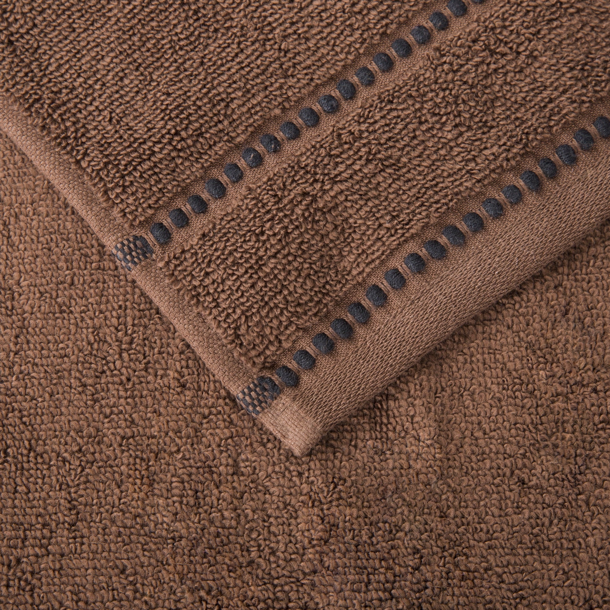 Somerset Home 6-Piece Quick Dry Bath Towels Set - 100% Cotton Towel Set for Bath, Gym, and Spa (Chocolate)