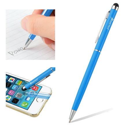 Insten Light Blue 2in1 Capacitive Touch Screen Stylus with Ball Point Pen For Mobile Phone Tablet Cell Phone iPhone