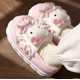 thumbnail image 1 of Hellokitty-Zapatillas de algodón con diseño de gato para mujer, bolso de invierno con tacón, lana bonita, además de terciopelo, zapatos de algodón, 2024, 1 of 3