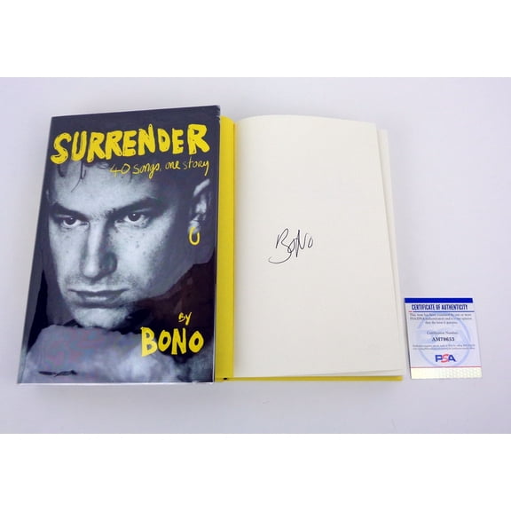 Bono U2 Signed Autograph Surrender 1st Edition Book PSA/DNA COA B