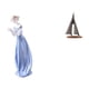 thumbnail image 1 of Figura de dama de porcelana y estatua de , adorno nórdico moderno de niña y para estantería, armario, escritorio, hotel, sala de estar., 1 of 8