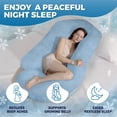 thumbnail image 3 of PILLANI Pregnancy Pillows for Sleeping - V C U Shaped Full Body Pillow with Removable Cover, 57inch Cooling Maternity Pillow for Pregnant Women, Support for Back Belly Legs Hip - Pregnancy Must Haves, 3 of 10