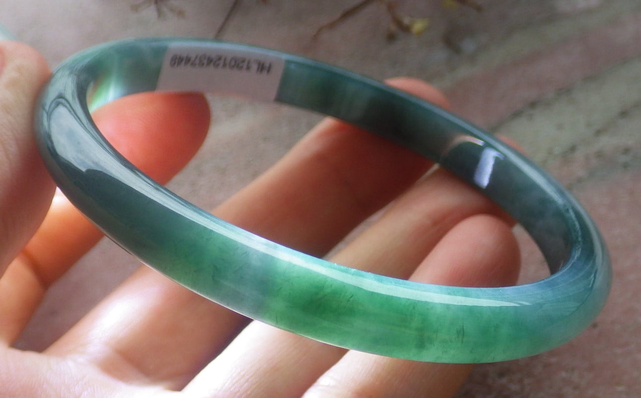 Green Natural A JADE Jadeite Bangle Bracelet 60mm 704581
