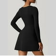 thumbnail image 4 of ChaoHeng Dresses for Women Plus Size on Trendy Dresses for Women 2025 Classy Women's Tight Fitting Long Sleeved Sexy Slim Black Necked Women's Dress, 4 of 7