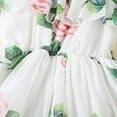 thumbnail image 4 of LOVZFMLL Robe Mignonne à Manches Courtes pour Tout-Petits Enfants Couleur Unie Imprimée Extensible Robe Trapèze, 4 of 9