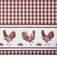 thumbnail image 4 of Light Filtering Printed Tier & Valance Window Curtain Set - 58 Inch Length, 24 Inch Width - Barnyard (Burgundy), Machine Washable Drape for Kitchen, Bedroom, Living, & Dining Room by Achim Home Decor, 4 of 5