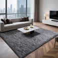 thumbnail image 2 of 6x9 Area Rugs for Living Room Bedroom, Soft Fluffy Shaggy Bedside Rug, Indoor Floor Carpet for Kids Playroom, Dorms, Nursery Rooms, Home Decor (Grey 6'x9'), 2 of 8