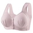 thumbnail image 2 of OVAFBAU Bras for Women Supportive Seamless Push Up Bra T-Shirt Bra Plus Size Wireless Bra Front Closure Fixed Cup Push Up Shaping Tank Women Underwears, 2 of 5