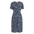 thumbnail image 5 of Time and Tru Women's Empire Waist Midi Dress with Short Sleeves, Sizes XS-XXXL, 5 of 5