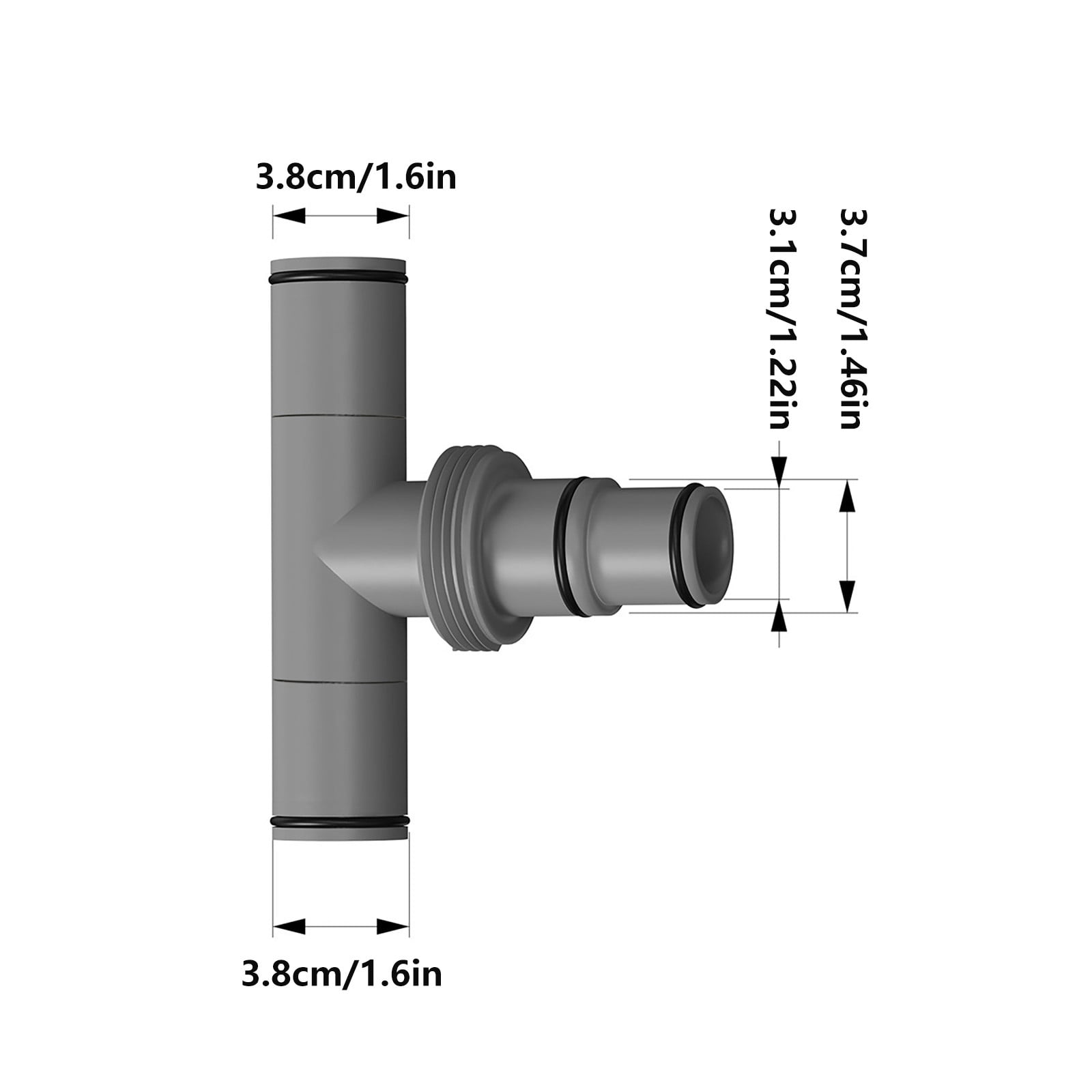 Pool Hose Connector,T Joint Pool Hose Connector 1.5"To 1.25",Filter Pump Hose Connector for Above Ground Swimming Pool Filter Pump and Pool Vacuum,Pool Hose Adapter for Pool Parts and Accessories
