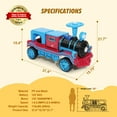 thumbnail image 2 of JOYLDIAS 12V 2 Seater Toy Ride on Train with Music, Train Honk, Lights, High/Low Speed and Storage, Blue, 2 of 8