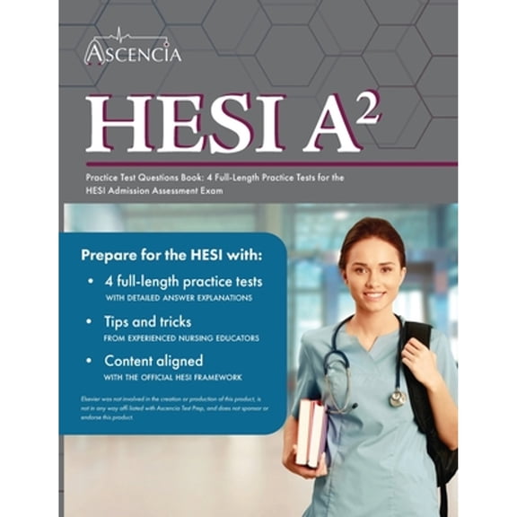 Pre-Owned HESI A2 Practice Test Questions Book: 4 Full-Length Practice Tests for the HESI Admission Assessment Exam (Paperback) 1637980485 9781637980484