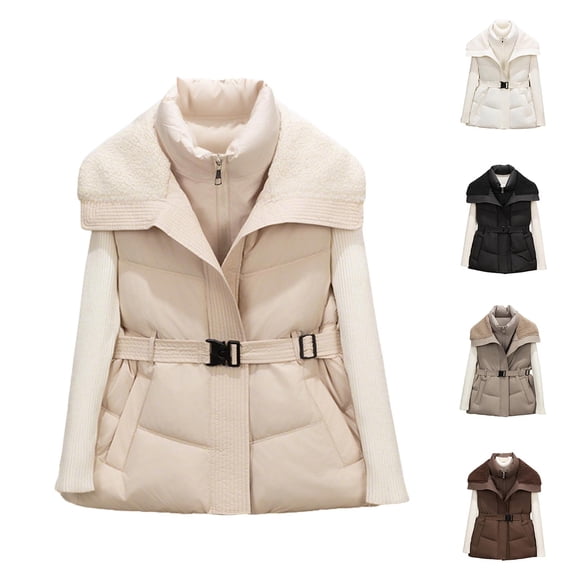 Ashirexll Womens Vests Outerwear, Puffer Vest Women, Slim Stand Collar Sleeveless Light Down Jacket With Zipper Pocket For Warmth