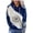 Sky Blue, variant on Fesfesfes Women Hooded Hoodie Printing Loose Color Matching Casual Long Sleeve Tops Clothes Sale