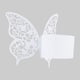 thumbnail image 2 of 50 x Servilleteros de Mariposa, Servilletero de Papel Nacarado, para Boda, Comunión, Graduación, Fiesta de Cumpleaños, Decoraciones Navideñas (Blanco), 2 of 5