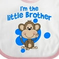 thumbnail image 4 of Inktastic I'm the Little Brother with Cute Monkey Boys Baby Bib, 4 of 4