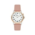 thumbnail image 2 of Bandini Womens Glow Watch - Leather Band - 28mm Analog Women's Easy to Read Wrist Watch with Light, Light Up Watches, Quartz, White Dial, Big Numbers, Glow in Dark Hands - Rose Gold Tone / Blush Pink, 2 of 6