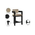 thumbnail image 2 of Meridian Furniture Sacha Beige Velvet Stool, 2 of 9