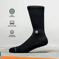 thumbnail image 4 of Stance Men's Crew Socks ~ icon magenta, 4 of 8