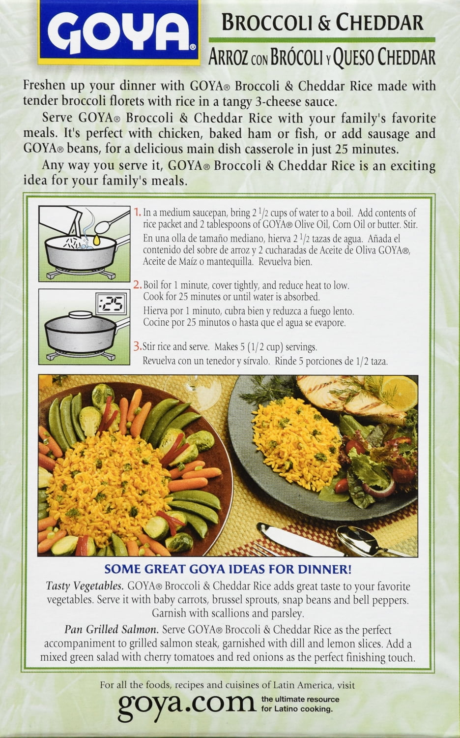 (3 pack) Goya Broccoli And Cheese Rice Mix 7 oz