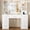 White 4 Drawers Vanity, variant on SENYUM Large Vanity Desk with LED Lighted Mirror & Power Outlet,Makeup Vanity Table with 7 Drawers,4 Shelves and 5 Hooks,Vanity Table, Vanity Desk Set for Bedroom,Bathroom