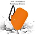 thumbnail image 2 of Silicone Airpods Cover Airpods Protective 2 & 1 Case With Carabiner [Front Led Visible] [Shockproof & Dustproof Protective Cover] [Perfectly Fits Case] ​​[Extra Protection] -Orange, 2 of 4