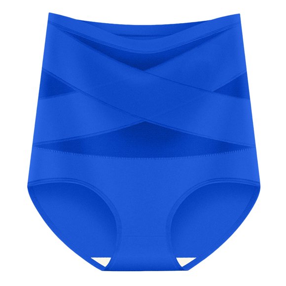 Gpoecd Women's Panties High Waist Control Seamless Shaping Plus Size Underwear for Women Blue,XXXXXL