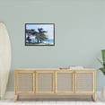 thumbnail image 2 of Stupell Coastal Sandy Trees Ocean Waves Landscape Painting Black Framed Art Print Wall Art, 2 of 7