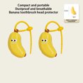 thumbnail image 3 of QualitChoice 6pack/lot Durable Banana Toothbrush Cover Waterproof Portable Convenient Hooks Included Banana Toothbrush Holder green, 3 of 6