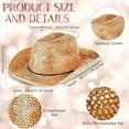 thumbnail image 6 of T-HOTLYST Sparkling Full Rhinestones Cowgirl Caps with Wide Brims Popular Star Fedoras Hat for Men Women Unisex Nightclub Party Hat, 6 of 19