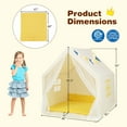 thumbnail image 3 of Costway Large Play Tent  Kids & Toddlers Playhouse with Washable Cotton Mat, Star Lights, 3 of 10