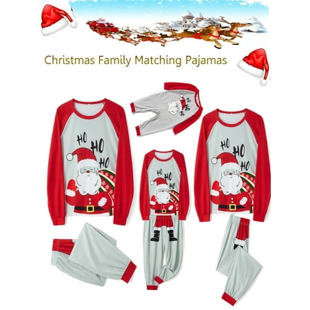 

Christmas Family Pajamas Matching Sets Santa Clause Print Pajama Xmas Sleepwear Jammies for Couples Kids Baby